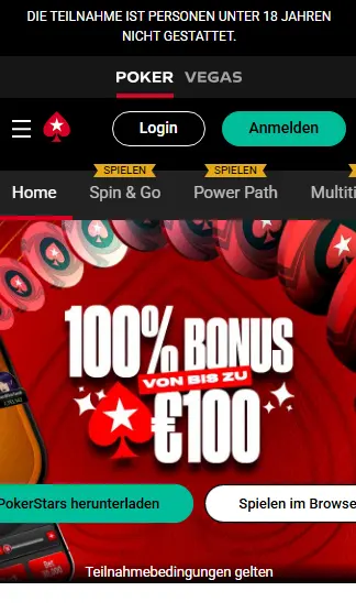 Casino-App POKERSTARS CASINO
